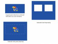 Kansas Jayhawks Logo Canopy Sidewall Panel (Attaches to Window Sidewall)