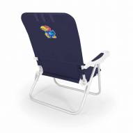 Kansas Jayhawks Navy Monaco Beach Chair