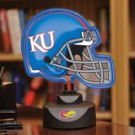 Kansas Jayhawks Neon Helmet Desk Lamp