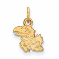 Kansas Jayhawks NCAA Sterling Silver Gold Plated Extra Small Pendant