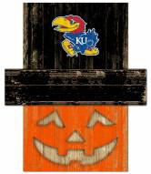 Kansas Jayhawks Pumpkin Head Sign