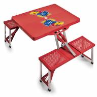 Kansas Jayhawks Red Folding Picnic Table