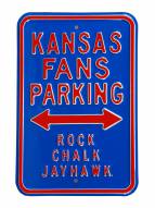 Kansas Jayhawks Rock Chalk Parking Sign