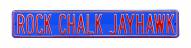 Kansas Jayhawks Rock Chalk Street Sign