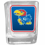 Kansas Jayhawks Square Glass Shot Glass