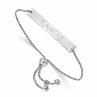 Kansas Jayhawks Sterling Silver Bar Bracelet