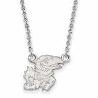 Kansas Jayhawks Sterling Silver Small Pendant Necklace