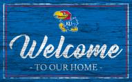 Kansas Jayhawks Team Color Welcome Sign