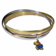 Kansas Jayhawks Tri-color Bangle Bracelet