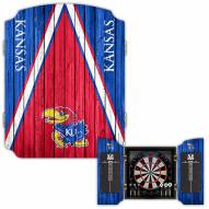 Kansas Jayhawks Dartboard Cabinet
