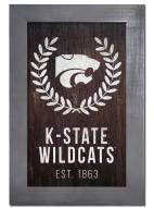 Kansas State Wildcats 11" x 19" Laurel Wreath Framed Sign