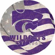 Kansas State Wildcats 12" Team Color Flag Circle Sign