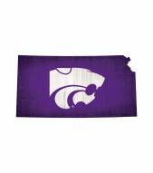 Kansas State Wildcats 12" Team Color Logo State Sign