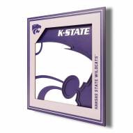 Kansas State Wildcats 12" x 12" 3D Logo Series Wall Art