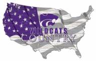 Kansas State Wildcats 15" USA Flag Cutout Sign