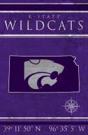 Kansas State Wildcats 17" x 26" Coordinates Sign