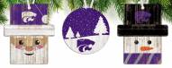 Kansas State Wildcats 3-Pack Christmas Ornament Set