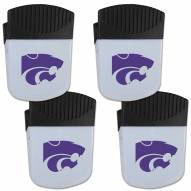 Kansas State Wildcats 4 Pack Chip Clip Magnet with Bottle Opener