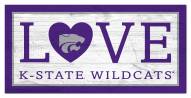 Kansas State Wildcats 6" x 12" Love Sign