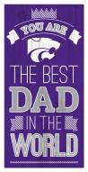 Kansas State Wildcats Best Dad in the World 6" x 12" Sign