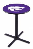 Kansas State Wildcats Black Wrinkle Bar Table with Cross Base