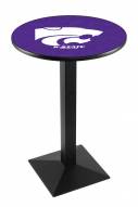 Kansas State Wildcats Black Wrinkle Pub Table with Square Base