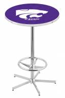Kansas State Wildcats Chrome Bar Table with Foot Ring
