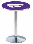 Kansas State Wildcats Chrome Pub Table with Round Base