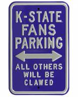 Kansas State Wildcats Clawed Parking Sign