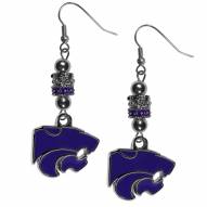 Kansas State Wildcats Euro Bead Earrings