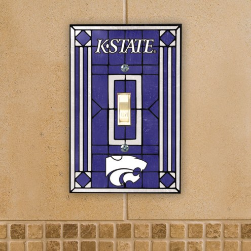 Kansas State Wildcats Glass Single Light Switch Plate Cover