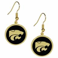 Kansas State Wildcats Gold Tone Earrings