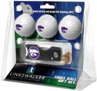 Kansas State Wildcats Golf Ball Gift Pack with Spring Action Divot Tool