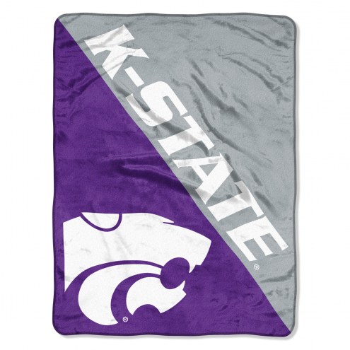Kansas State Wildcats Halftone Raschel Blanket