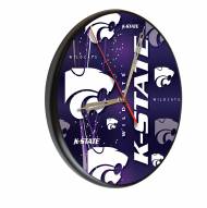 Kansas State Wildcats Digitally Printed Wood Clock
