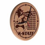 Kansas State Wildcats Laser Engraved Wood Clock