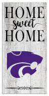 Kansas State Wildcats Home Sweet Home Whitewashed 6" x 12" Sign
