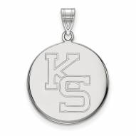 Kansas State Wildcats Sterling Silver Large Pendant