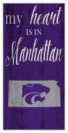 Kansas State Wildcats My Heart State 6" x 12" Sign