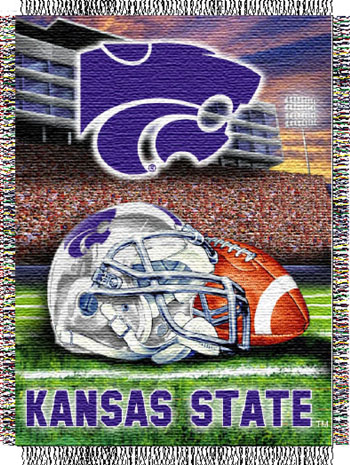Kansas State Wildcats NCAA Woven Tapestry Throw / Blanket