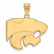 Kansas State Wildcats NCAA Sterling Silver Gold Plated Large Pendant