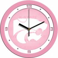 Kansas State Wildcats Pink Wall Clock