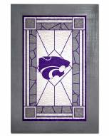 Kansas State Wildcats Stained Glass with Frame