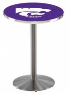 Kansas State Wildcats Stainless Steel Bar Table with Round Base