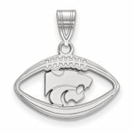 Kansas State Wildcats Sterling Silver Football Pendant