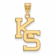 Kansas State Wildcats Sterling Silver Gold Plated Large Pendant