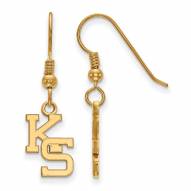 Kansas State Wildcats Sterling Silver Gold Plated Small Dangle Earrings