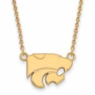 Kansas State Wildcats Sterling Silver Gold Plated Small Pendant Necklace