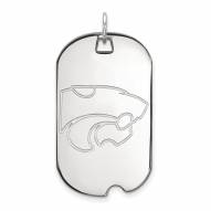 Kansas State Wildcats Sterling Silver Large Dog Tag