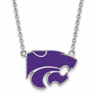 Kansas State Wildcats Sterling Silver Large Enameled Pendant Necklace
